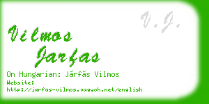 vilmos jarfas business card