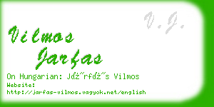 vilmos jarfas business card